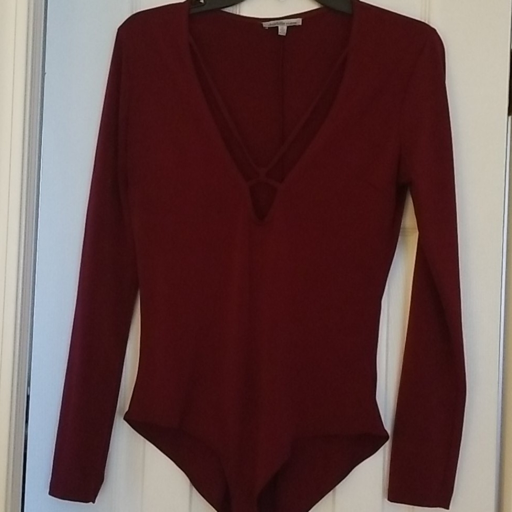 Deep v neck bodysuit